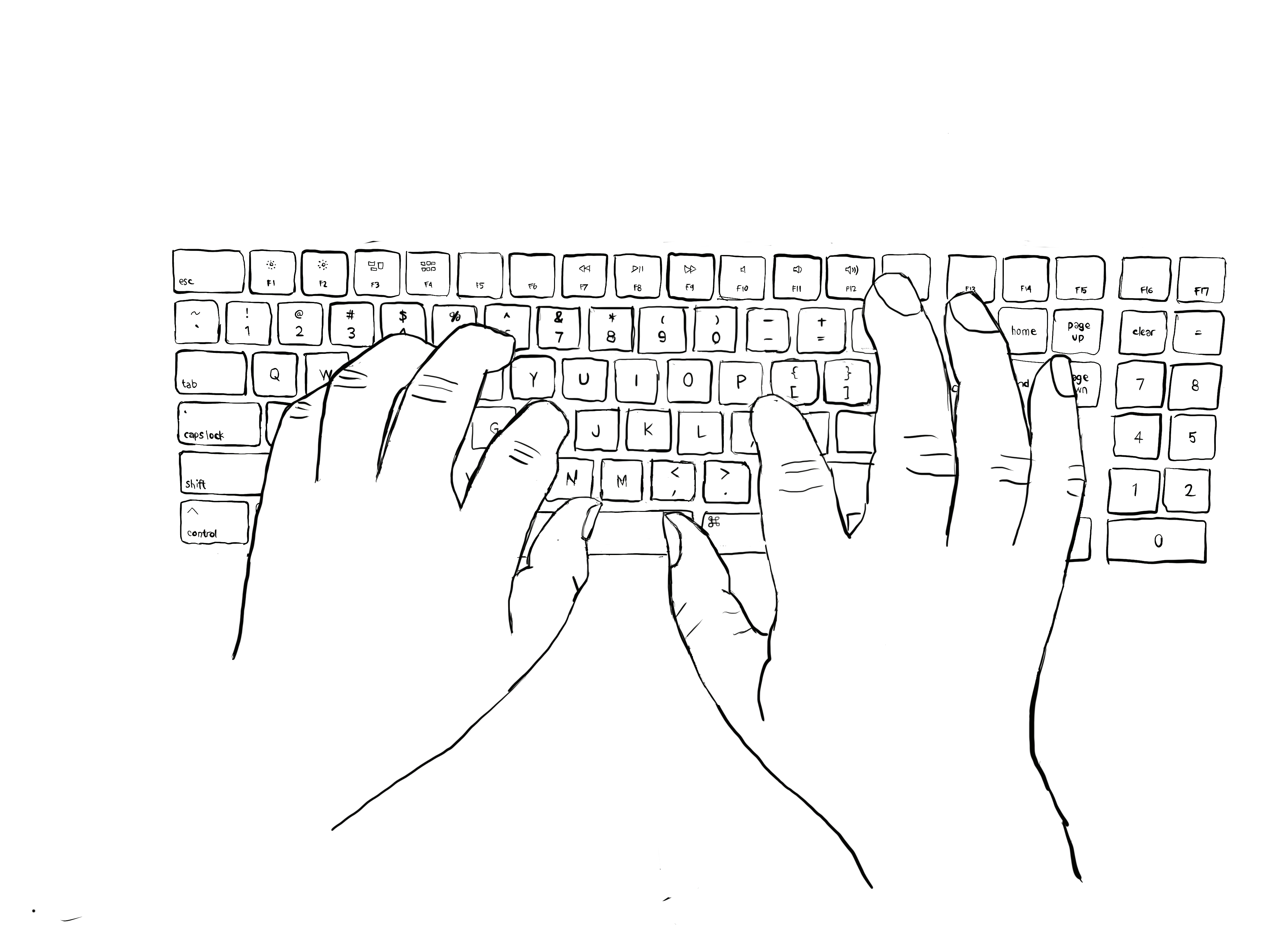 Hands playing a piano